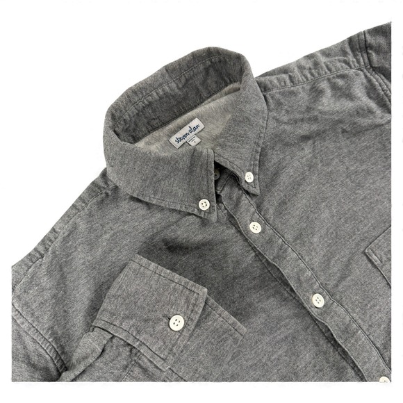 Steven Alan Other - Steven Alan Shirt‎ Mens L Gray Button Down Long Sleeve Chest Pocket Made in USA